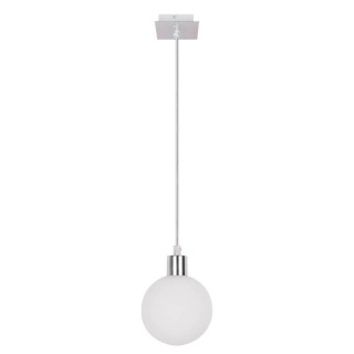 Lampa wisząca ODEN 12 cm chrom / szklany klosz kula - Candellux Lighting