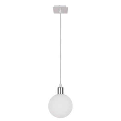 Lampa wisząca ODEN 12 cm chrom / szklany klosz kula - Candellux Lighting