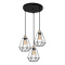 Lampa wisząca PRIMO 3 talerz czarna / patyna loft druciana - Candellux Lighting