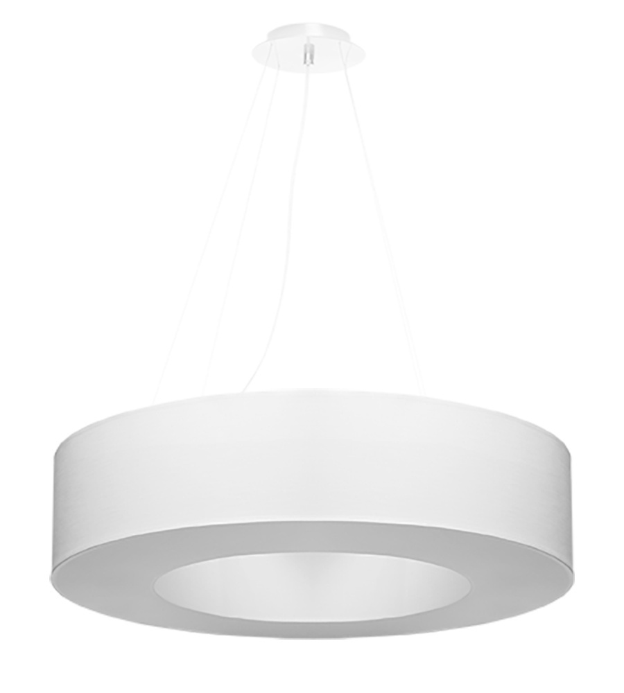 Lampa wisząca SATURNO 70 biała nowoczesna obręcz - Sollux Lighting