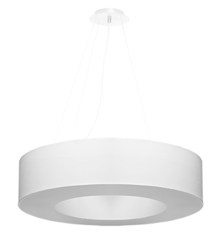 Lampa wisząca SATURNO 70 biała nowoczesna obręcz - Sollux Lighting