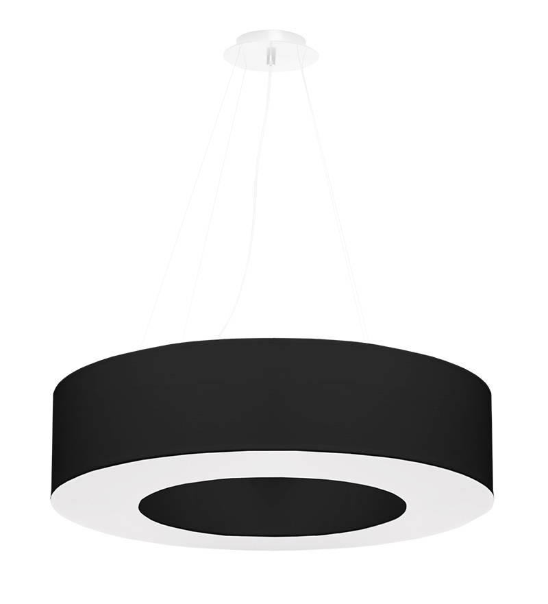 Lampa wisząca SATURNO 70 czarna nowoczesna obręcz - Sollux Lighting