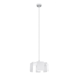 Lampa wisząca TULIP biała stalowa industrialny zwis - Sollux Lighting