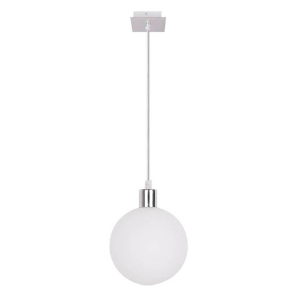 Lampa wisząca ODEN 15 cm chrom / szklany klosz kula - Candellux Lighting