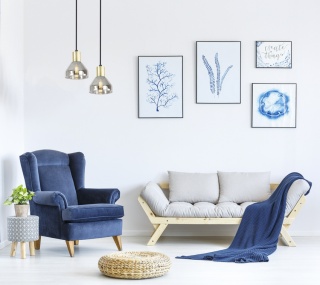 Lampa wisząca GREGORY czarno-złota / klosz z dymionego szkła - Candellux Lighting