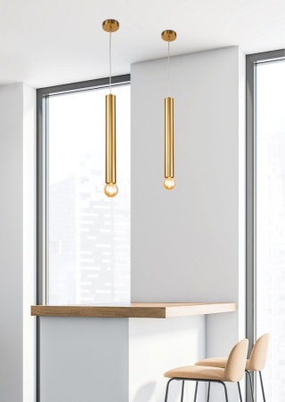 Lampa wisząca złota Austin Slim 500 mm - Ledea