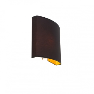 Kinkiet BORDE czarno-złoty z włącznikiem - Nowodvorski Lighting