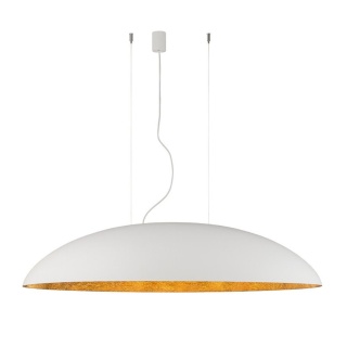 Lampa wisząca CANOE biało-złota eliptyczna owalna duża nad stół - Nowodvorski Lighting