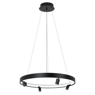 Lampa wisząca CIRCLE SPOT 74 BLACK grafitowa obręcz ledowa - Moosee