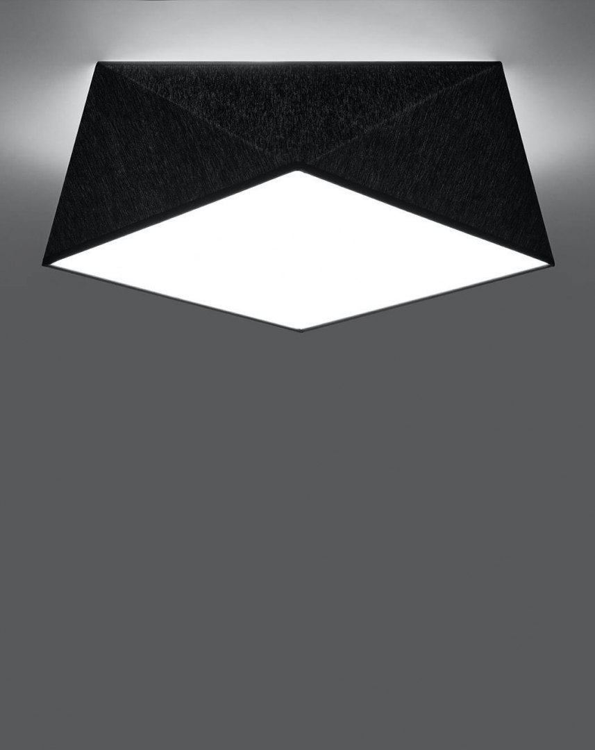 Plafon HEXA 35 czarny geometryczny wzór - Sollux Lighting