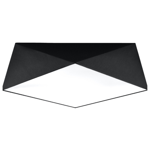 Plafon HEXA 45 czarny geometryczny wzór - Sollux Lighting