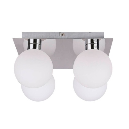 Plafon ODEN 4 chrom / białe kuliste klosze - Candellux Lighting