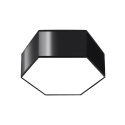 Plafon SUNDE 11 czarny heksagon geometryczny - Sollux Lighting