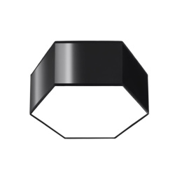 Plafon SUNDE 13 czarny heksagon geometryczny - Sollux Lighting
