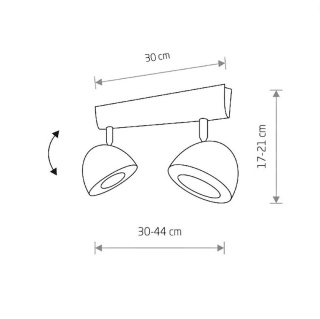 Plafon / kinkiet VESPA 2 czarny regulowany spot na listwie - Nowodvorski Lighting