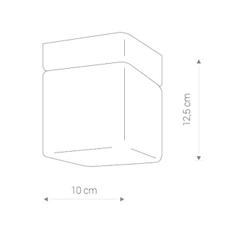 Plafon łazienkowy SIS czarny szklana lampa sufitowa IP44 - Nowodvorski Lighting