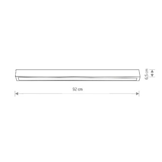 Plafon sufitowy podłużny STRAIGHT CEILING LED M grafitowy - Nowodvorski Lighting