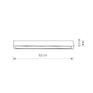 Plafon sufitowy podłużny STRAIGHT CEILING LED S grafitowy - Nowodvorski Lighting