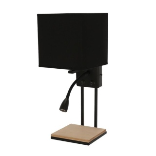 Kinkiet THEO czarny abażur z lampką do czytania - Candellux Lighting
