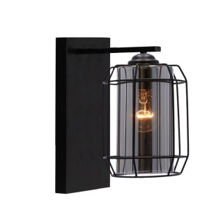 Kinkiet JONERA P25 czarny / dymiony klosz w stylu loft - Candellux Lighting