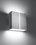 Kinkiet stalowy LINEA biały kwadratowy - Sollux Lighting