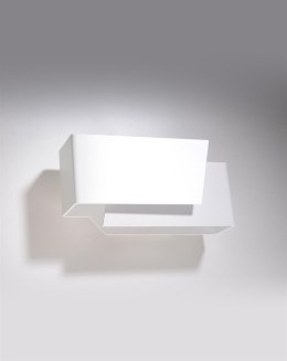 Kinkiet stalowy PIEGARE biały geometryczny - Sollux Lighting