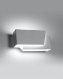 Kinkiet stalowy PIEGARE biały geometryczny - Sollux Lighting