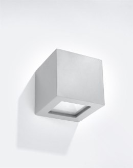 Kinkiet ceramiczny LEO szary kwadratowy - Sollux Lighting