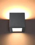 Kinkiet ceramiczny LEO szary kwadratowy - Sollux Lighting