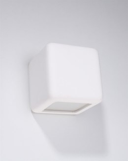 Kinkiet ceramiczny NESTA biały sześcian - Sollux Lighting