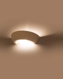 Kinkiet ceramiczny OSKAR biały półokrągły - Sollux Lighting