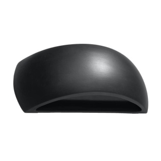 Kinkiet ceramiczny PONTIUS czarny półokrągły - Sollux Lighting