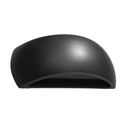 Kinkiet ceramiczny PONTIUS czarny półokrągły - Sollux Lighting