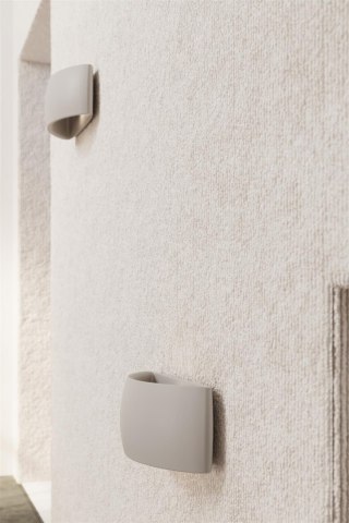 Kinkiet ceramiczny PONTIUS szary półokrągły - Sollux Lighting