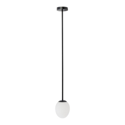 Lampa wisząca łazienkowa ICE EGG A czarna / biały szklany klosz - Nowodvorski Lighting