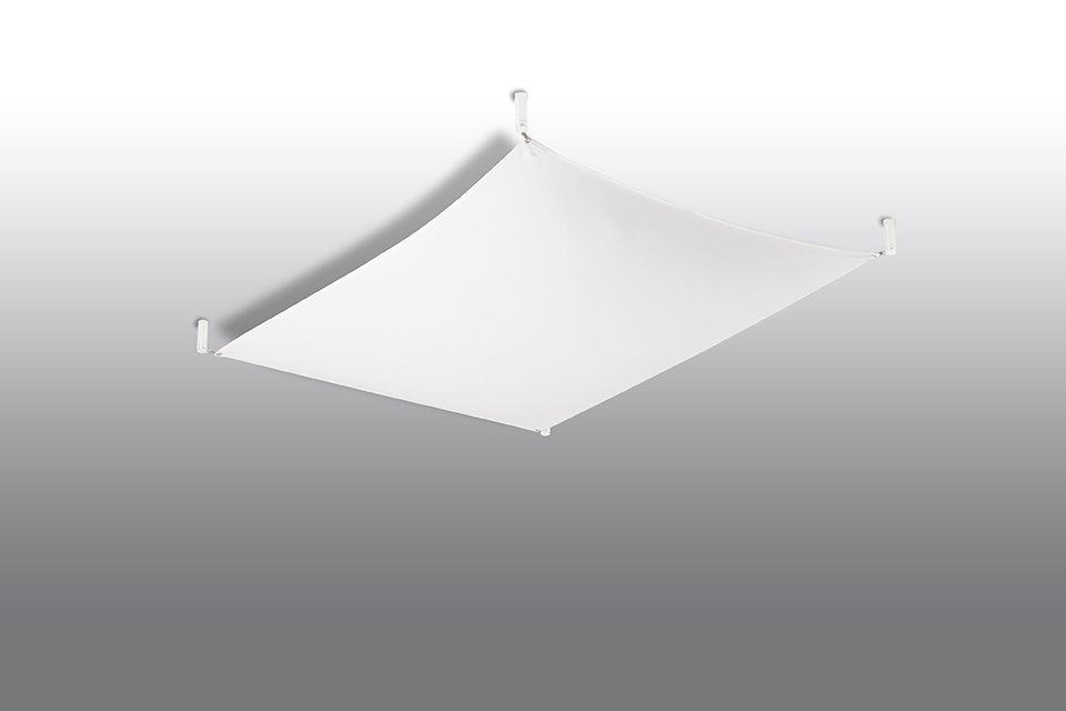 Plafon materiałowy LUNA 1 biały 105/80cm G13 tkanina - Sollux Lighting