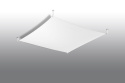 Plafon materiałowy LUNA 2 biały 105/105cm G13 tkanina - Sollux Lighting