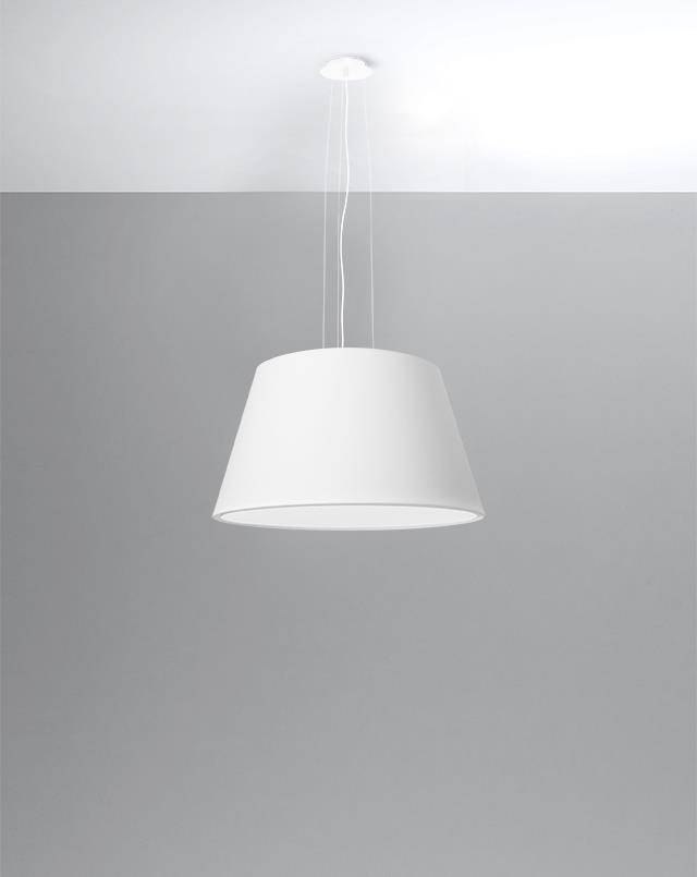Lampa wisząca CONO 45 biała stożkowy abażur - Sollux Lighting