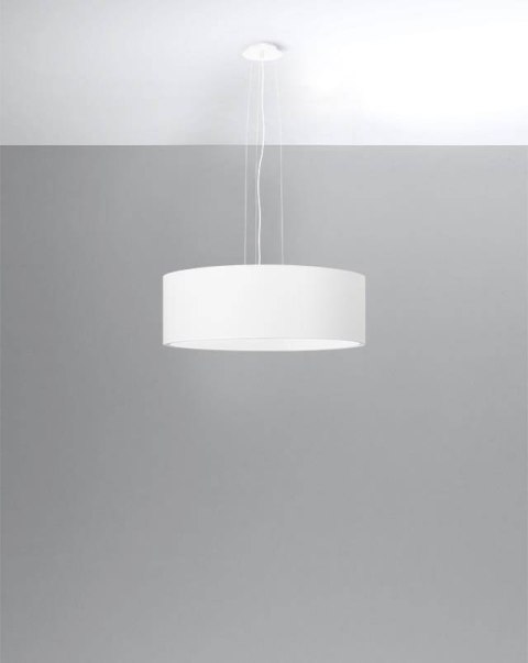 Lampa wisząca ROLLO 45 biała okrągły abażur - Sollux Lighting Lampa wisząca ROLLO 45 biała okrągły abażur - Sollux Lighting