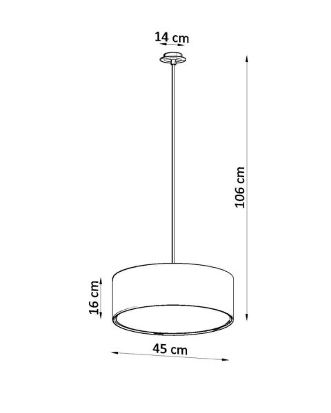 Lampa wisząca ROLLO 45 biała okrągły abażur - Sollux Lighting Lampa wisząca ROLLO 45 biała okrągły abażur - Sollux Lighting