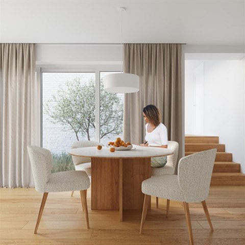 Lampa wisząca ROLLO 45 biała okrągły abażur - Sollux Lighting Lampa wisząca ROLLO 45 biała okrągły abażur - Sollux Lighting