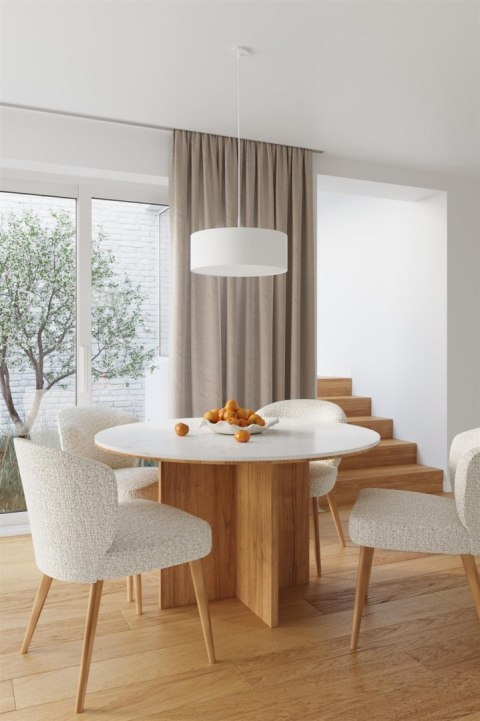 Lampa wisząca ROLLO 45 biała okrągły abażur - Sollux Lighting Lampa wisząca ROLLO 45 biała okrągły abażur - Sollux Lighting