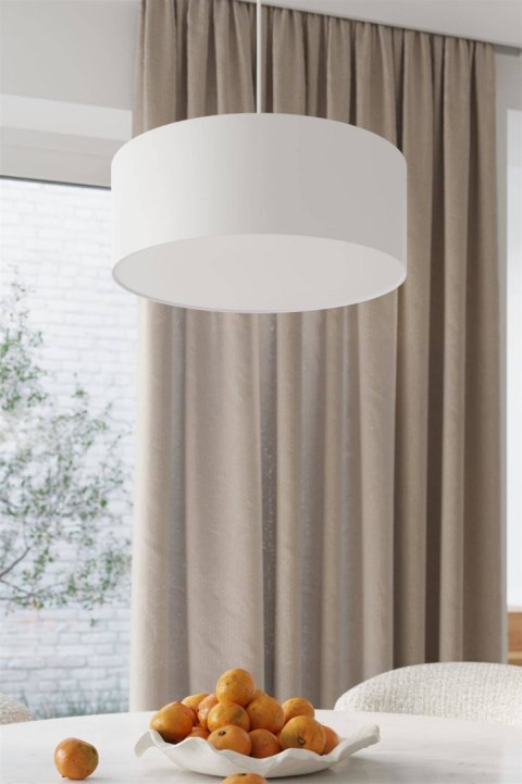 Lampa wisząca ROLLO 45 biała okrągły abażur - Sollux Lighting Lampa wisząca ROLLO 45 biała okrągły abażur - Sollux Lighting
