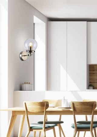 Kinkiet BALLET patyna / szklany klosz kula w industrialnym stylu - Candellux Lighting