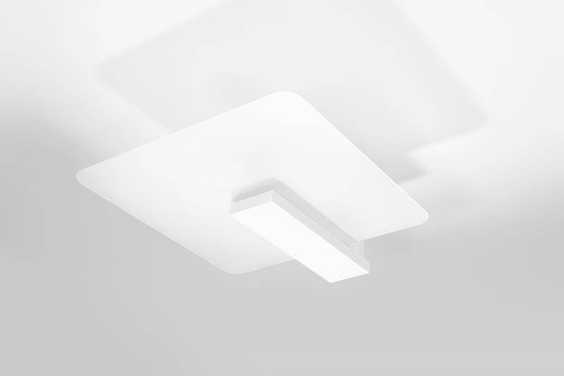 Plafon LAPPO biały szklany / drewniany - Sollux Lighting
