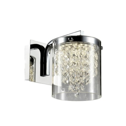 Kinkiet CANTOS LED szklany transparentny / chrom - Light Prestige