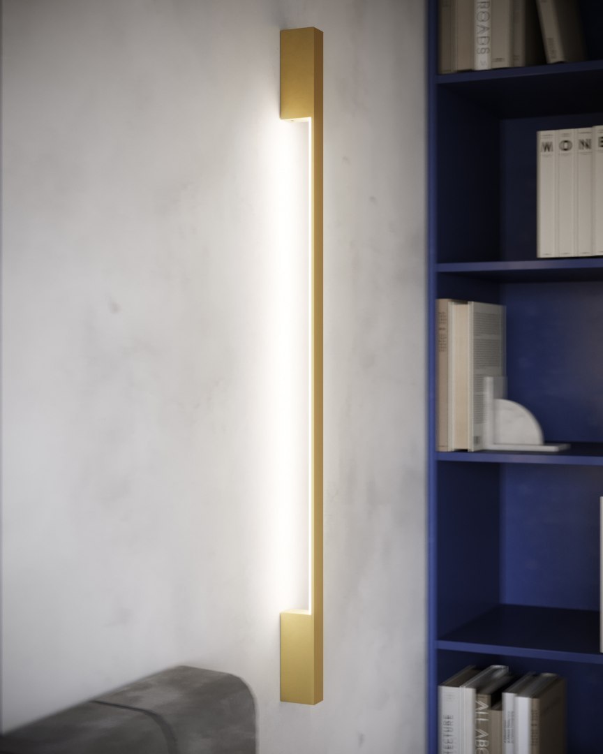 Kinkiet SAPPO M złoty LED smukły minimalistyczny dekoracyjny - Thoro Lighting