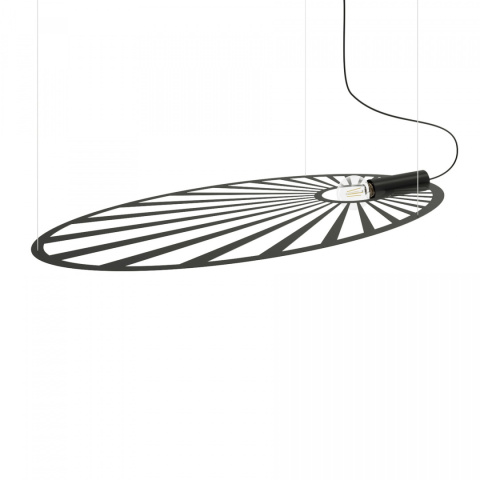 Lampa wisząca LEHDET czarny liść do salonu - Thoro Lighting