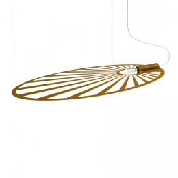 Lampa wisząca LEHDET złoty liść do salonu - Thoro Lighting