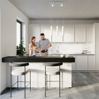 Lampa wisząca RING 3 biały potrójny zwis + 2 reflektory - Sollux Lighting